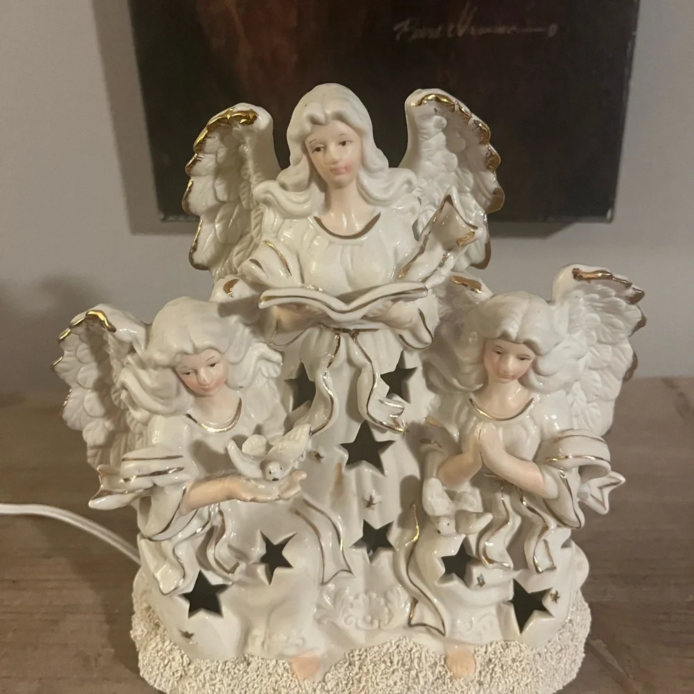 JCPenney Angelic Holiday Light Decor - Gold‎ and Cream